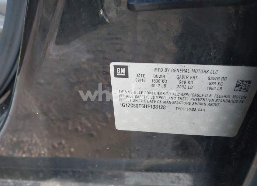 Photo 9 of 2017 Chevrolet Malibu 1FL (VIN 1G1ZC5ST6HF138128)