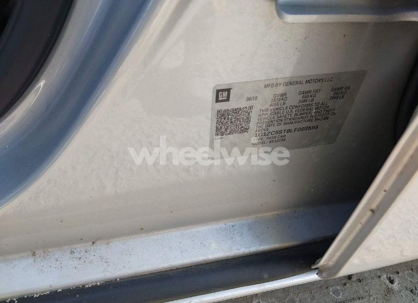 Photo 9 of 2020 Chevrolet Malibu FWD 1FL (VIN 1G1ZC5ST8LF003595)