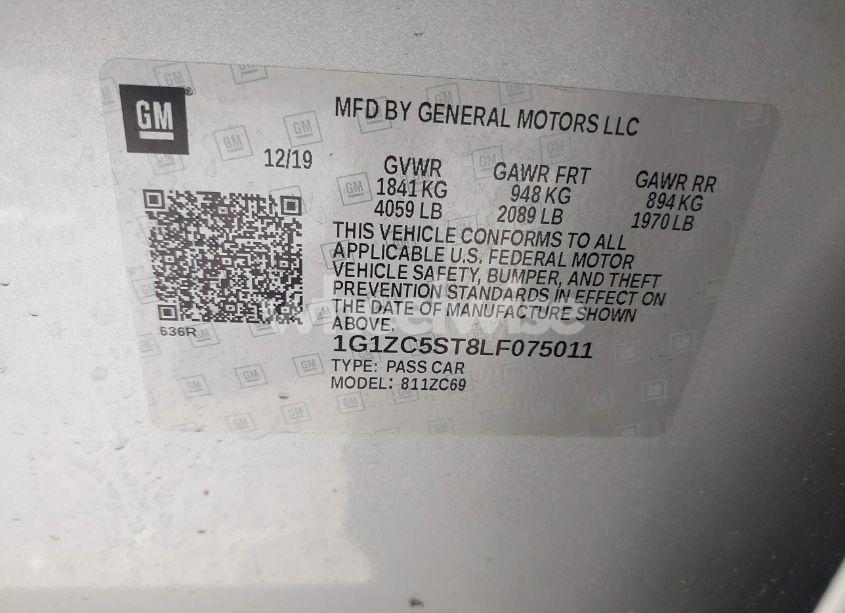 Photo 9 of 2020 Chevrolet Malibu FWD 1FL (VIN 1G1ZC5ST8LF075011)