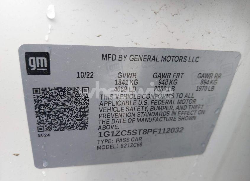 Photo 9 of 2023 Chevrolet Malibu FWD 1FL (VIN 1G1ZC5ST8PF112032)