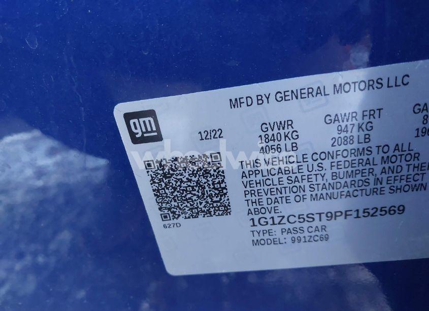 Photo 9 of 2023 Chevrolet Malibu FWD 1FL (VIN 1G1ZC5ST9PF152569)