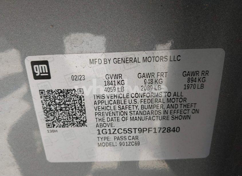 Photo 9 of 2023 Chevrolet Malibu FWD 1FL (VIN 1G1ZC5ST9PF172840)