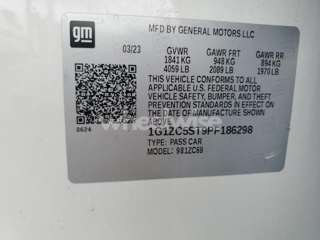 Photo 3 of 2023 CHEVROLET MALIBU LS N/A (VIN 1G1ZC5ST9PF186298)