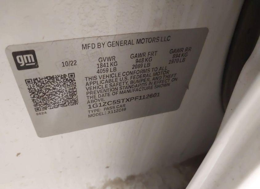 Photo 9 of 2023 Chevrolet Malibu FWD 1FL (VIN 1G1ZC5STXPF112601)