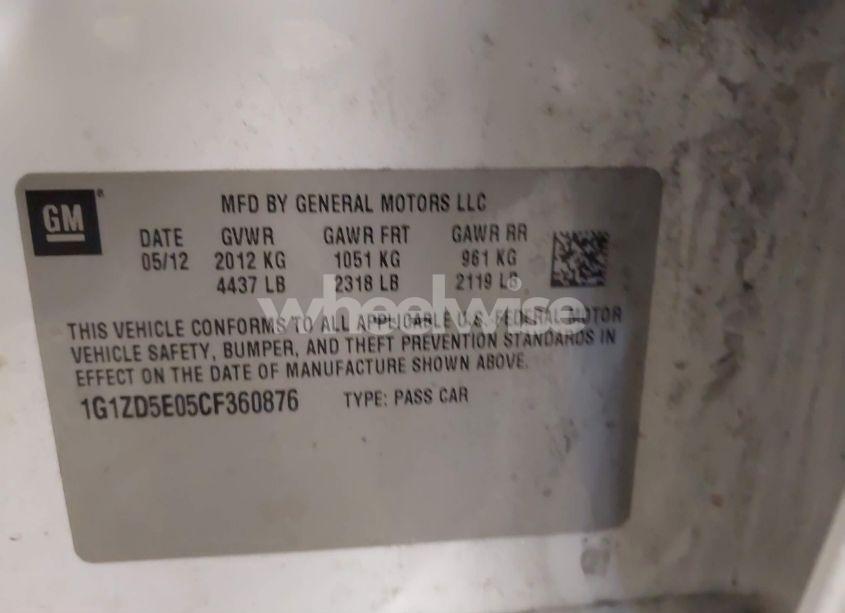 Photo 9 of 2012 Chevrolet Malibu 2LT (VIN 1G1ZD5E05CF360876)