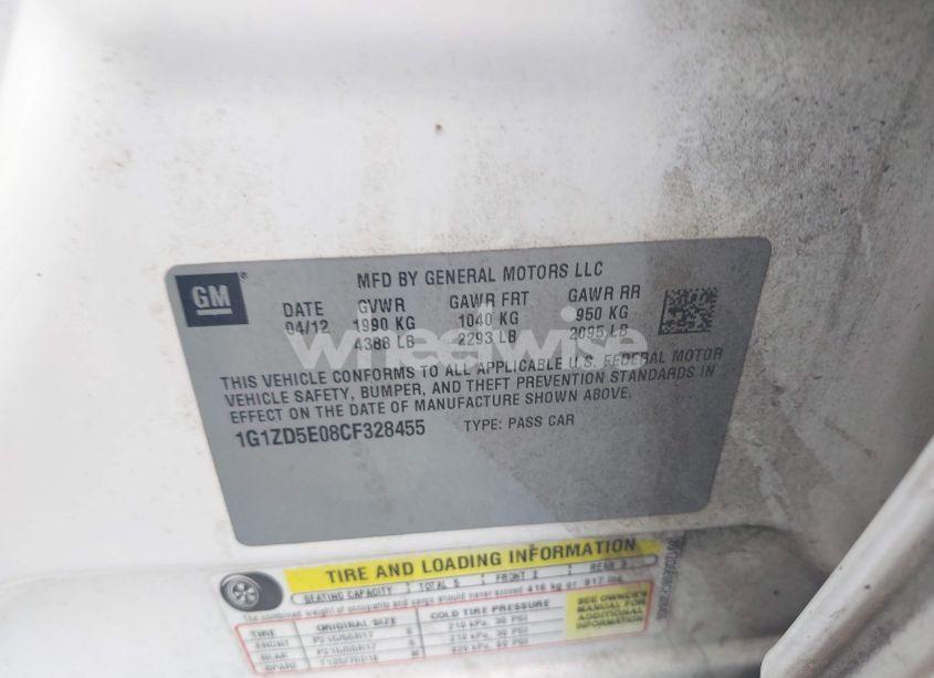 Photo 9 of 2012 Chevrolet Malibu 2LT (VIN 1G1ZD5E08CF328455)