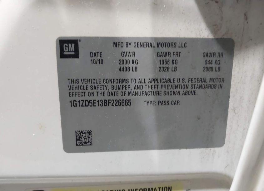 Photo 9 of 2011 Chevrolet Malibu 2LT (VIN 1G1ZD5E13BF226665)