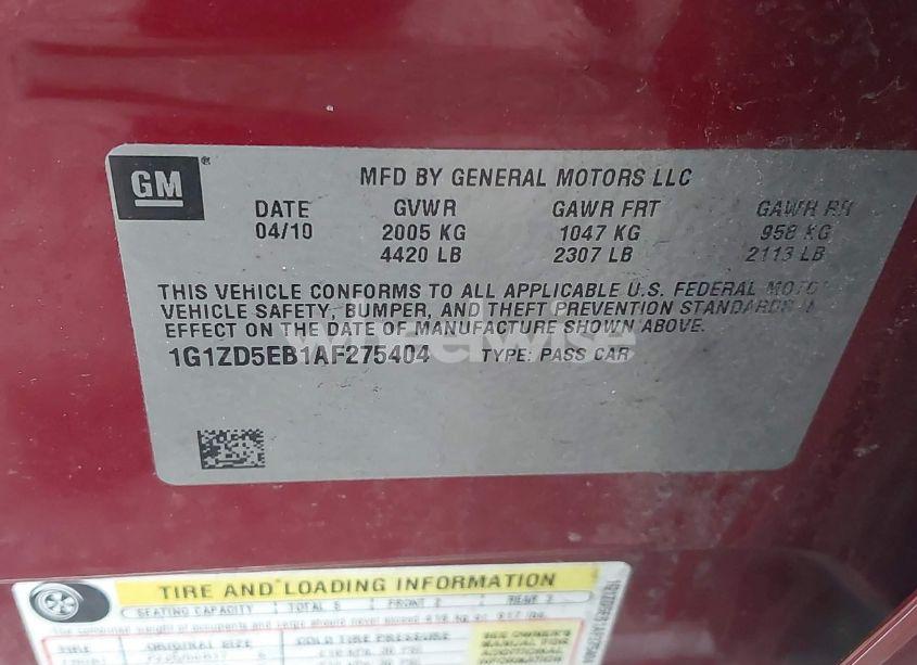 Photo 9 of 2010 Chevrolet Malibu LT (VIN 1G1ZD5EB1AF275404)