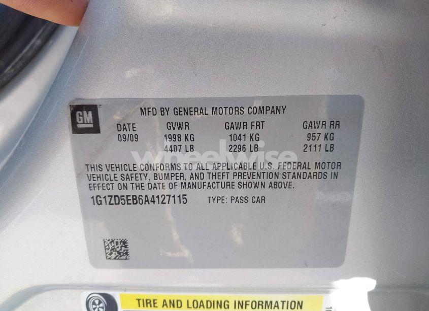 Photo 9 of 2010 Chevrolet Malibu LT (VIN 1G1ZD5EB6A4127115)