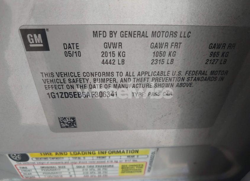 Photo 9 of 2010 Chevrolet Malibu LT (VIN 1G1ZD5EB6AF306341)