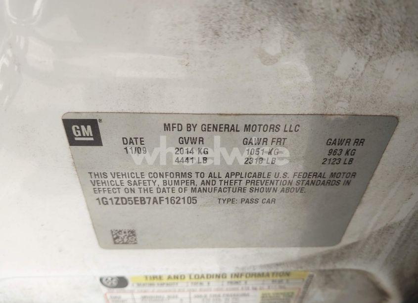 Photo 9 of 2010 Chevrolet Malibu LT (VIN 1G1ZD5EB7AF162105)