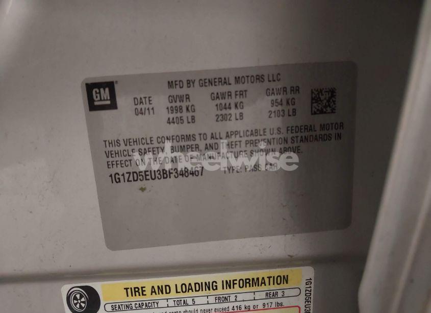 Photo 9 of 2011 Chevrolet Malibu 2LT (VIN 1G1ZD5EU3BF348467)