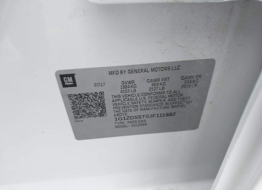 Photo 9 of 2018 Chevrolet Malibu LT (VIN 1G1ZD5ST0JF111882)