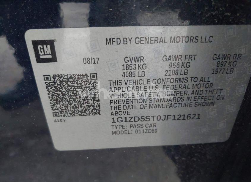 Photo 9 of 2018 Chevrolet Malibu LT (VIN 1G1ZD5ST0JF121621)