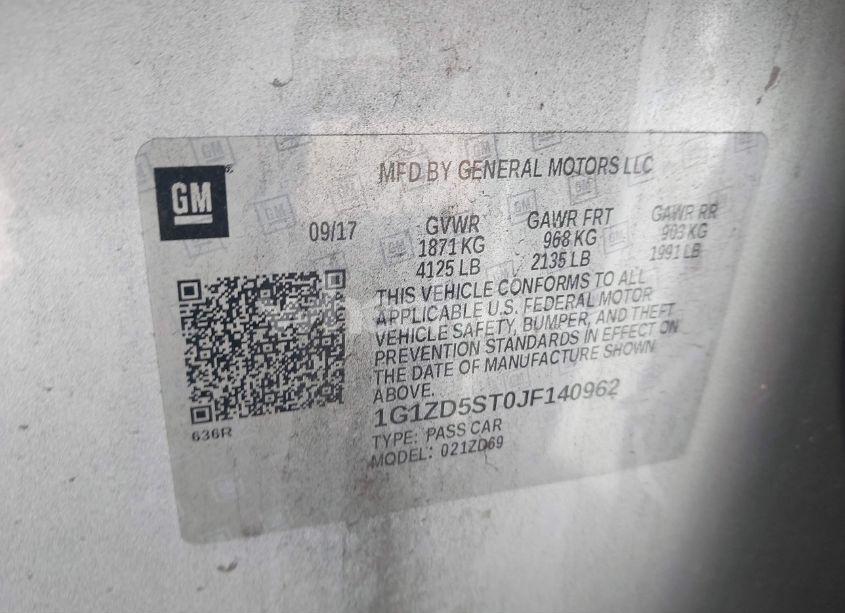 Photo 9 of 2018 Chevrolet Malibu LT (VIN 1G1ZD5ST0JF140962)