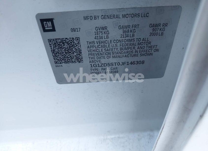 Photo 9 of 2018 Chevrolet Malibu LT (VIN 1G1ZD5ST0JF146308)