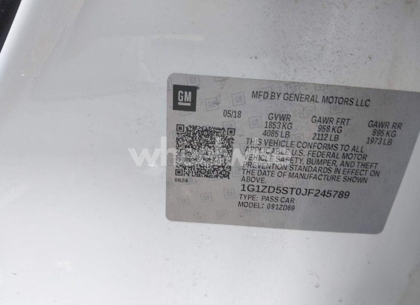 Photo 9 of 2018 Chevrolet Malibu LT (VIN 1G1ZD5ST0JF245789)