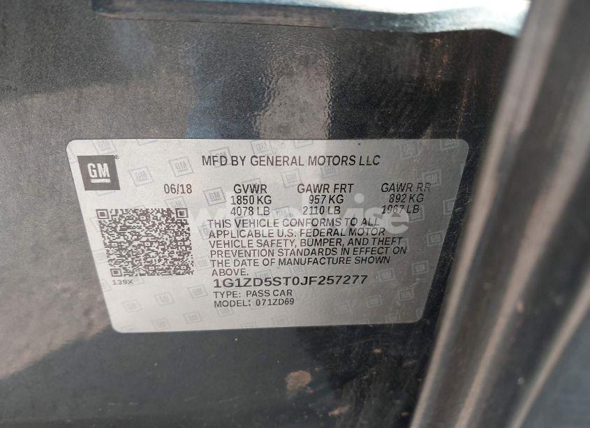 Photo 9 of 2018 Chevrolet Malibu LT (VIN 1G1ZD5ST0JF257277)