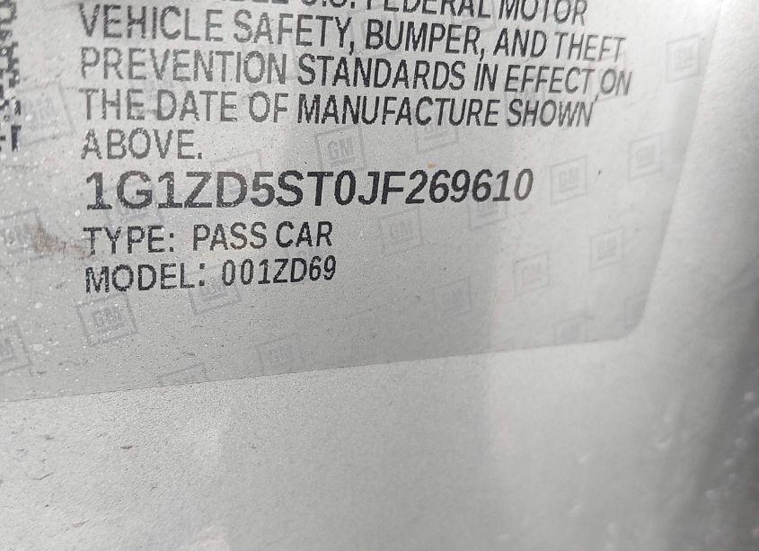 Photo 9 of 2018 Chevrolet Malibu LT (VIN 1G1ZD5ST0JF269610)