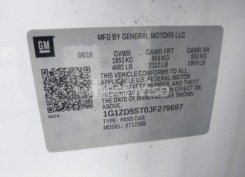 Photo 9 of 2018 Chevrolet Malibu LT (VIN 1G1ZD5ST0JF279697)