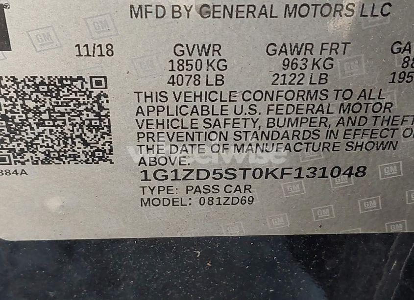 Photo 9 of 2019 Chevrolet Malibu LT (VIN 1G1ZD5ST0KF131048)