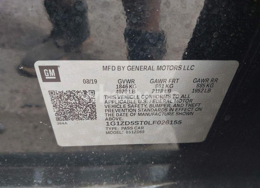 Photo 9 of 2020 Chevrolet Malibu FWD LT (VIN 1G1ZD5ST0LF026155)