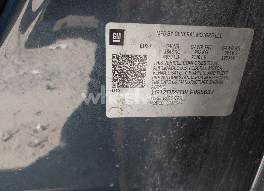 Photo 9 of 2020 Chevrolet Malibu FWD LT (VIN 1G1ZD5ST0LF095637)