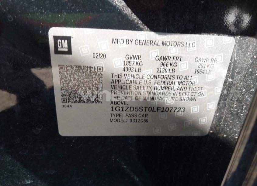 Photo 9 of 2020 Chevrolet Malibu FWD LT (VIN 1G1ZD5ST0LF107723)