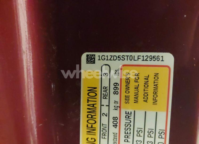 Photo 9 of 2020 Chevrolet Malibu FWD LT (VIN 1G1ZD5ST0LF129561)