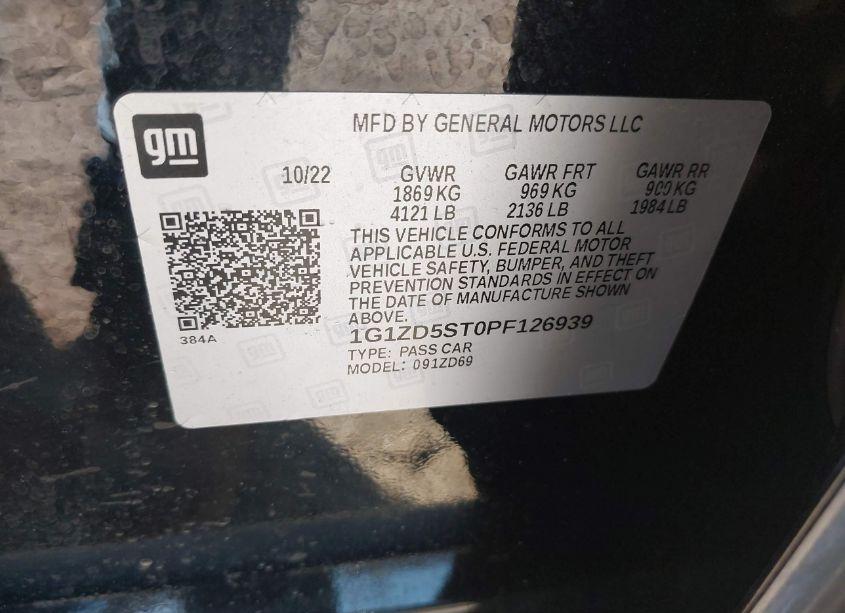 Photo 9 of 2023 Chevrolet Malibu FWD 1LT (VIN 1G1ZD5ST0PF126939)