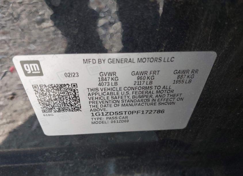Photo 9 of 2023 Chevrolet Malibu FWD 1LT (VIN 1G1ZD5ST0PF172786)