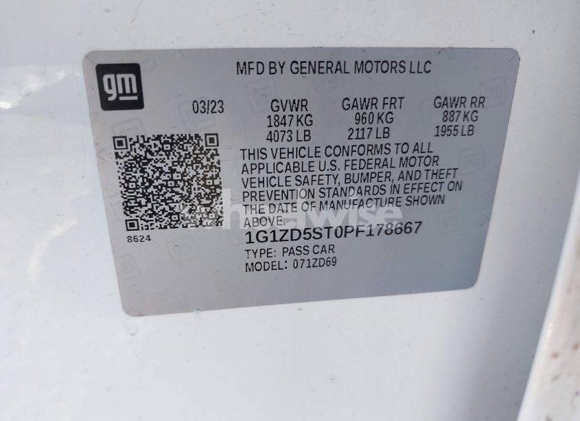 Photo 9 of 2023 Chevrolet Malibu FWD 1LT (VIN 1G1ZD5ST0PF178667)