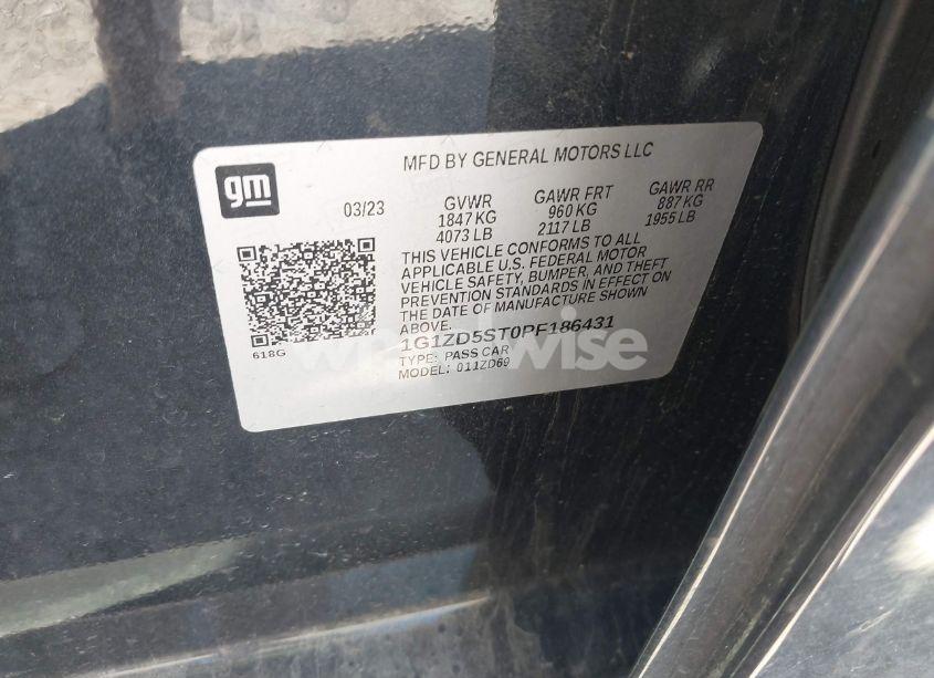 Photo 9 of 2023 Chevrolet Malibu FWD 1LT (VIN 1G1ZD5ST0PF186431)