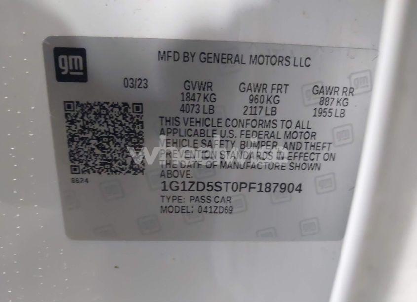 Photo 9 of 2023 Chevrolet Malibu FWD 1LT (VIN 1G1ZD5ST0PF187904)