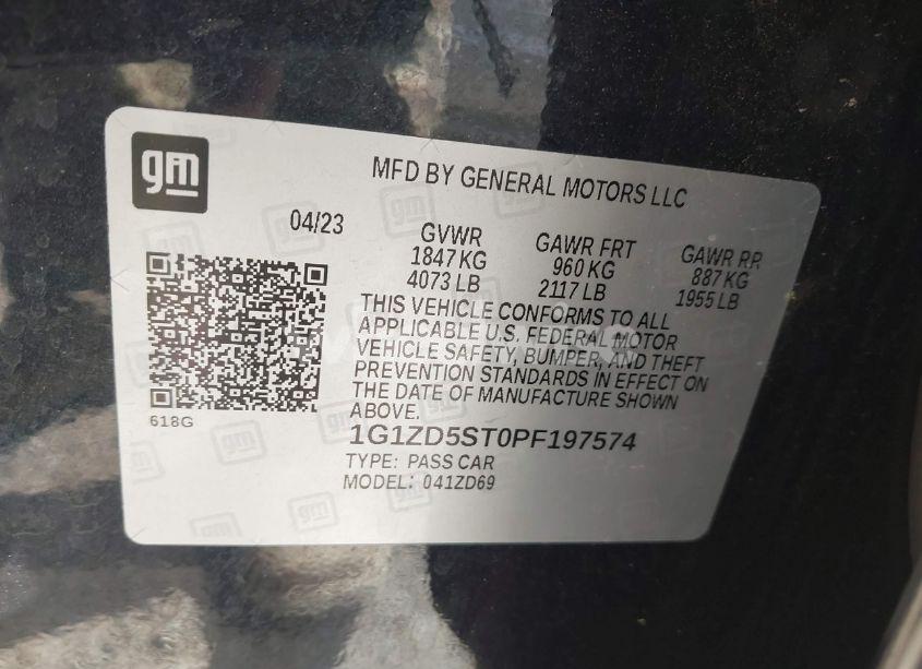 Photo 9 of 2023 Chevrolet Malibu FWD 1LT (VIN 1G1ZD5ST0PF197574)