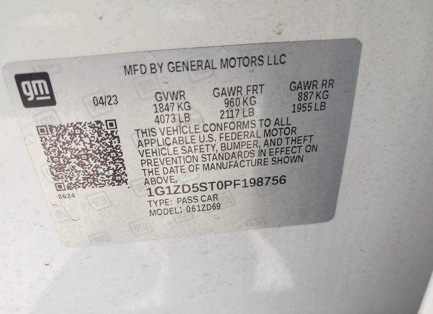 Photo 9 of 2023 Chevrolet Malibu FWD 1LT (VIN 1G1ZD5ST0PF198756)