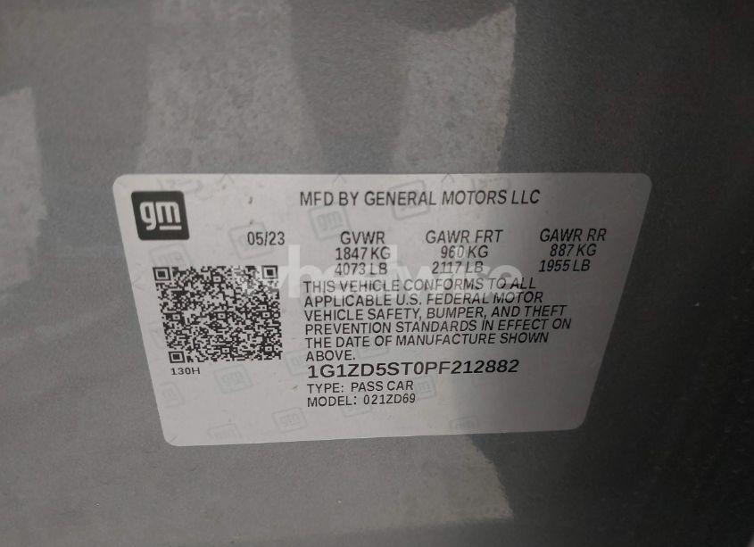 Photo 9 of 2023 Chevrolet Malibu FWD 1LT (VIN 1G1ZD5ST0PF212882)