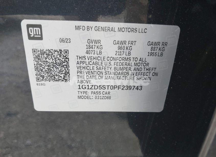 Photo 9 of 2023 Chevrolet Malibu FWD 1LT (VIN 1G1ZD5ST0PF239743)