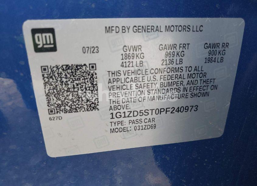 Photo 9 of 2023 Chevrolet Malibu FWD 1LT (VIN 1G1ZD5ST0PF240973)