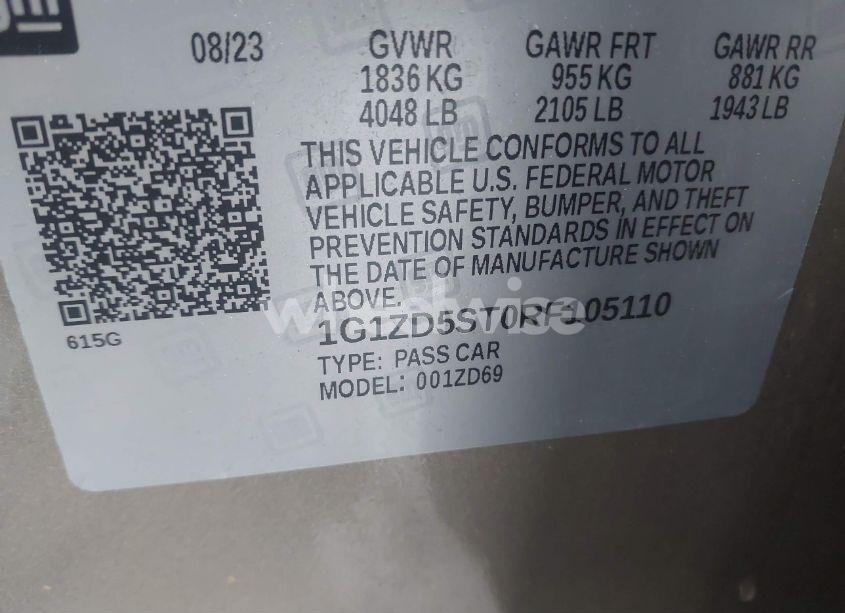 Photo 9 of 2024 Chevrolet Malibu FWD 1LT (VIN 1G1ZD5ST0RF105110)