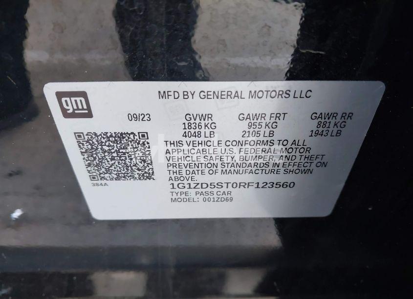 Photo 9 of 2024 Chevrolet Malibu FWD 1LT (VIN 1G1ZD5ST0RF123560)