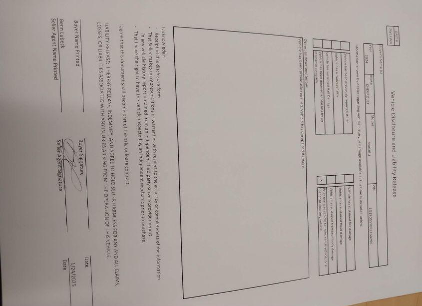 Photo 17 of 2024 Chevrolet Malibu FWD 1LT (VIN 1G1ZD5ST0RF130296)