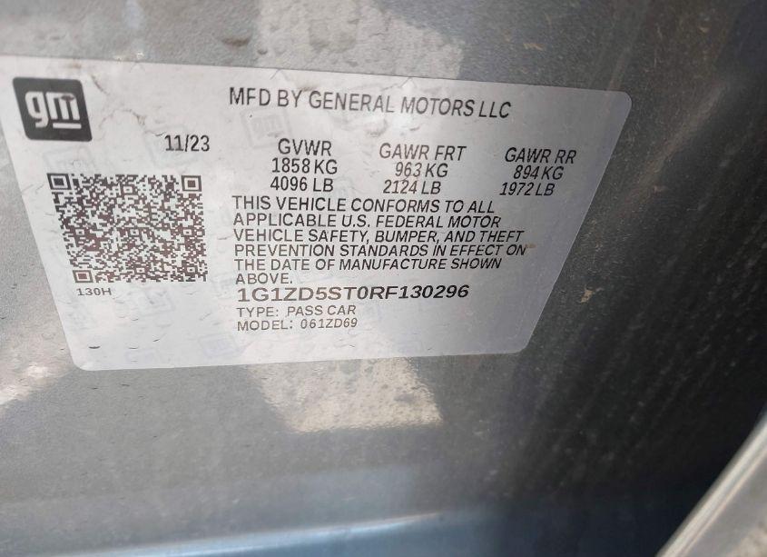 Photo 9 of 2024 Chevrolet Malibu FWD 1LT (VIN 1G1ZD5ST0RF130296)