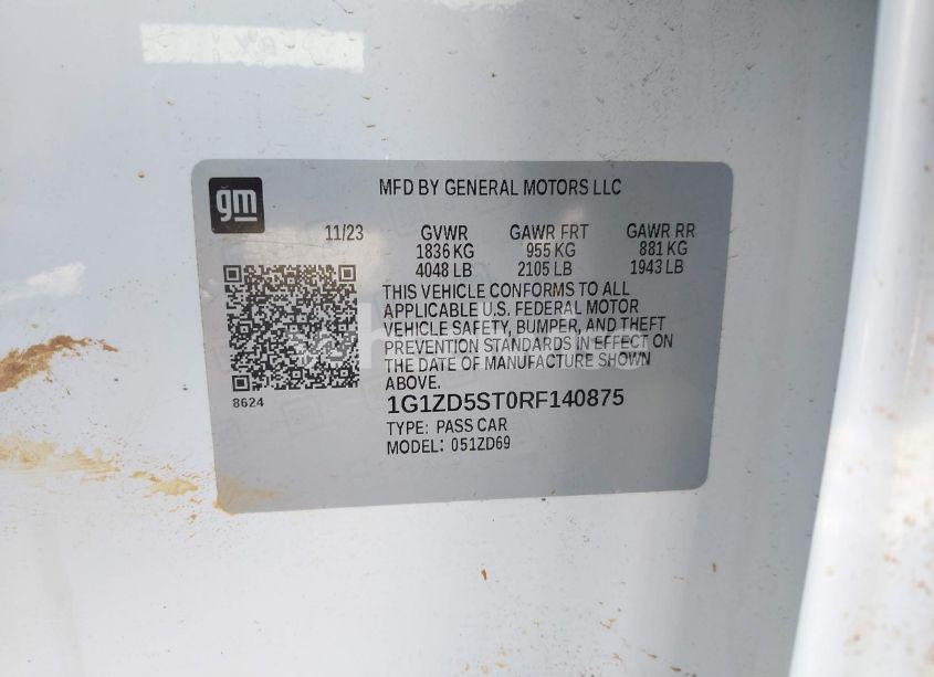 Photo 9 of 2024 Chevrolet Malibu FWD 1LT (VIN 1G1ZD5ST0RF140875)