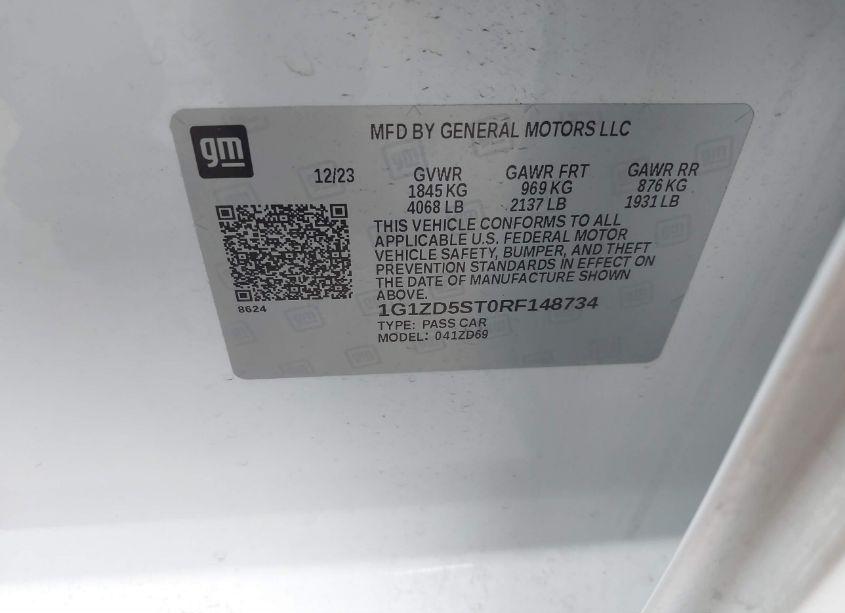 Photo 9 of 2024 Chevrolet Malibu FWD 1LT (VIN 1G1ZD5ST0RF148734)