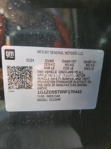 Photo 8 of 2024 CHEVROLET MALIBU LT (VIN 1G1ZD5ST0RF170443)