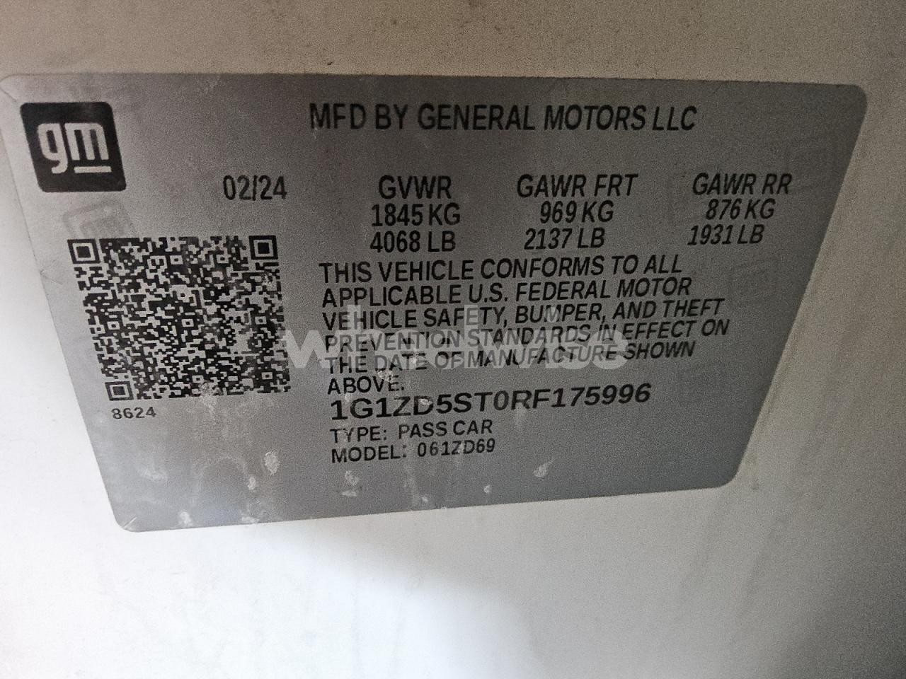 Photo 12 of 2024 CHEVROLET MALIBU LT (VIN 1G1ZD5ST0RF175996)