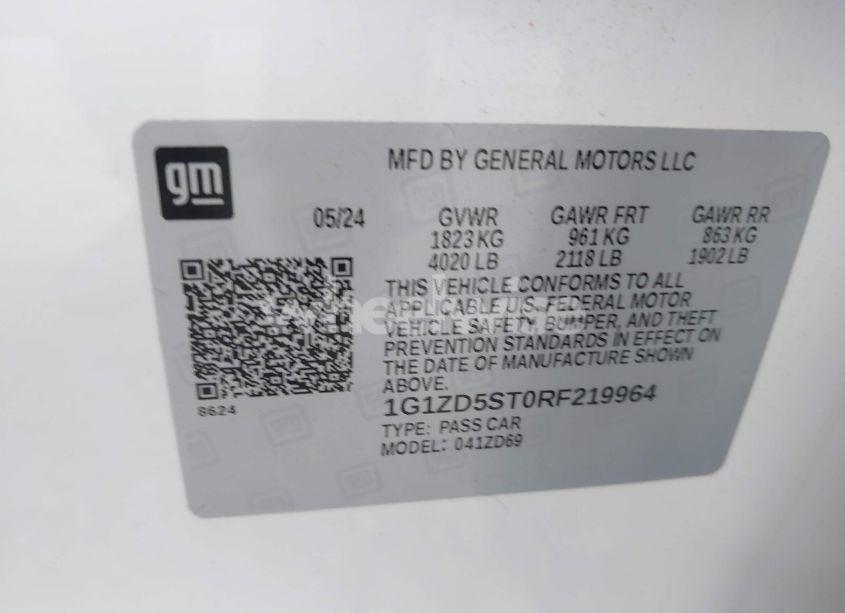 Photo 9 of 2024 Chevrolet Malibu FWD 1LT (VIN 1G1ZD5ST0RF219964)