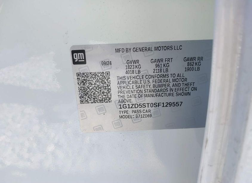 Photo 9 of 2025 Chevrolet Malibu FWD 1LT (VIN 1G1ZD5ST0SF129557)