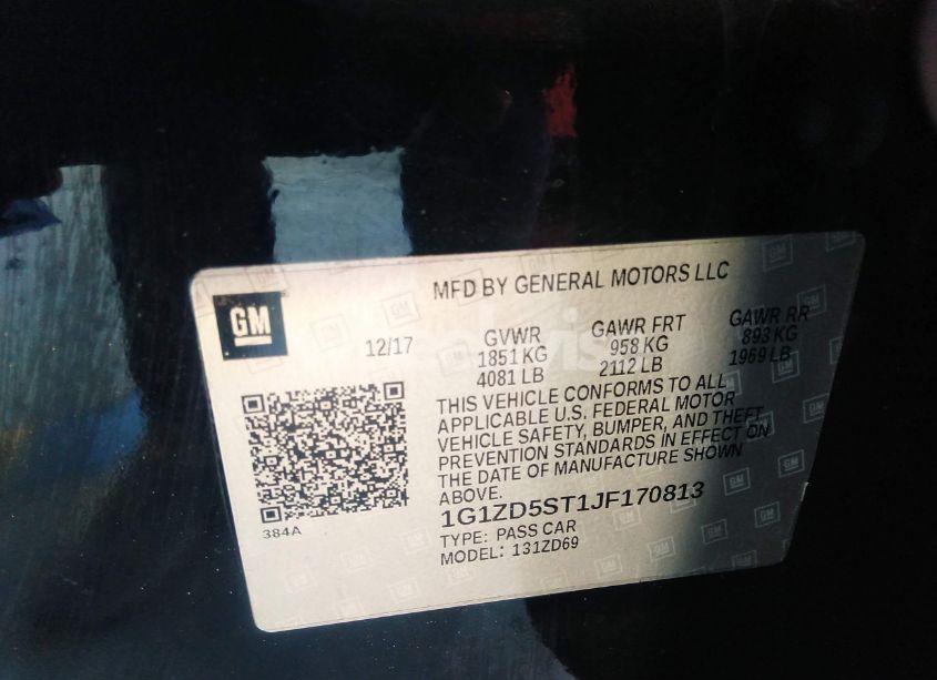 Photo 9 of 2018 Chevrolet Malibu LT (VIN 1G1ZD5ST1JF170813)